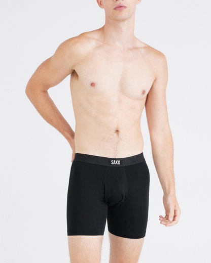 SAXX Boxershorts Vibe Xtra Soft Comfort Boxer Brief Fly schwarz Herren - 1 Stück